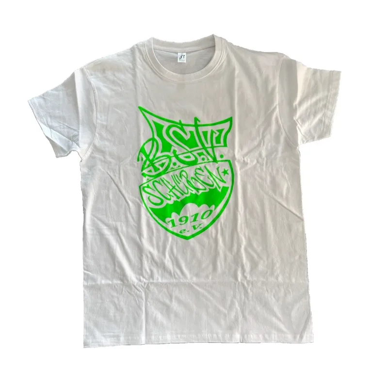 BSV T-Shirt weiß, BSV-Young-Logo neongrün